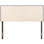 CasaFoyer  Region Linen Fabric Upholstered King Headboard | Spacious & Elegant | Particleboard & Solid Wood | Nailhead Trim | Contemporary Charm | Fits Most King Beds