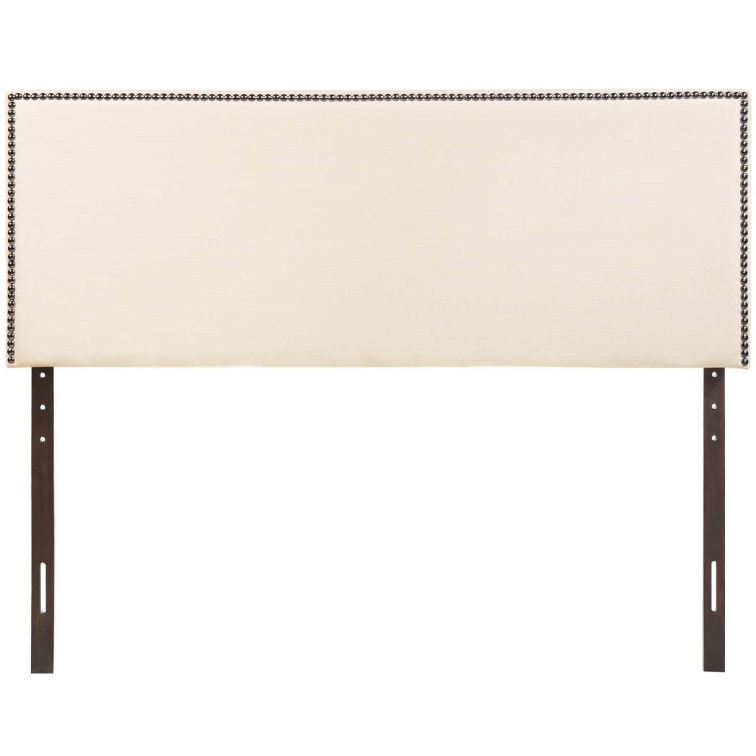 CasaFoyer  Region Linen Fabric Upholstered King Headboard | Spacious & Elegant | Particleboard & Solid Wood | Nailhead Trim | Contemporary Charm | Fits Most King Beds
