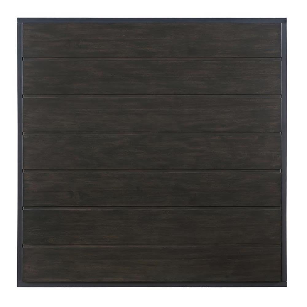 Steve Silver Co Tekoa End Table, 48-Inch Square Table, Acacia Veneers, Living Room, Iron Base, Modern Living Rooms End Table, Bedroom, Office, Contemporary Style, 22' D X 22' W X 24' H, Black