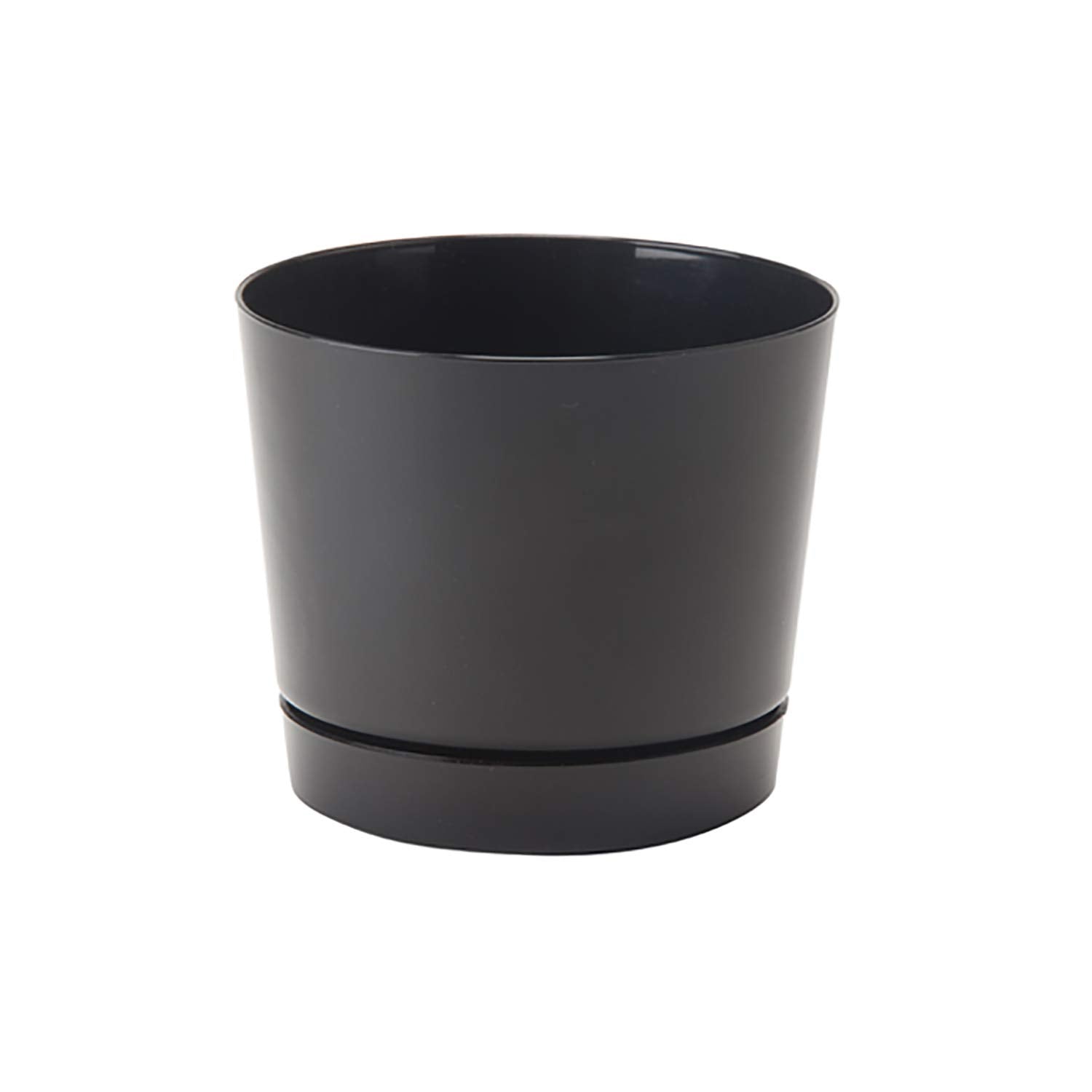 Novelty Majestic Full Depth Round Cylinder Pot, Glossy Black, 6-Inch (10068)