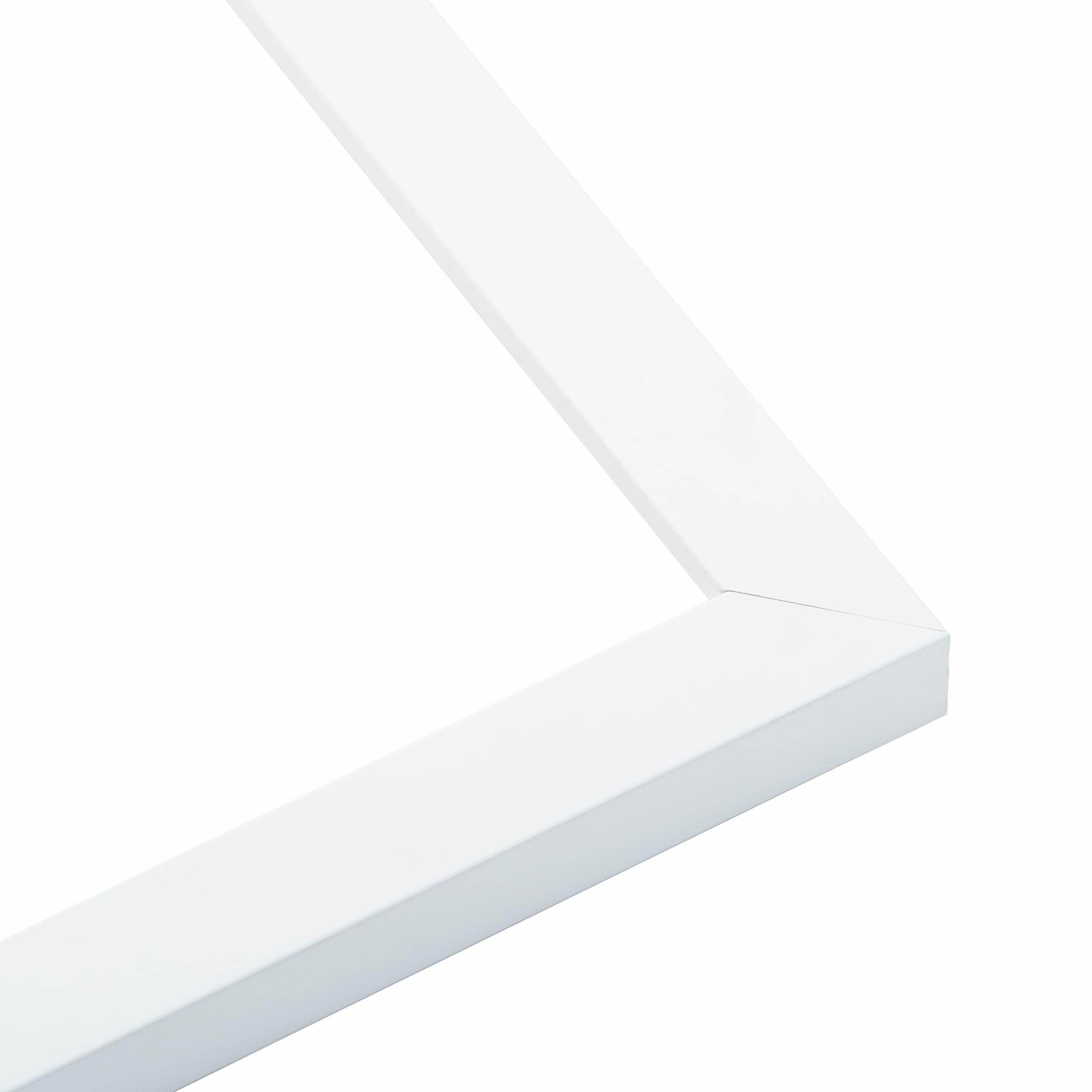 24X36 Frame White Wood With White Mat | 28X40 Frame Matted To 24X36 | Display Your Poster Under Uv Acrylic Shatter Guard Front,