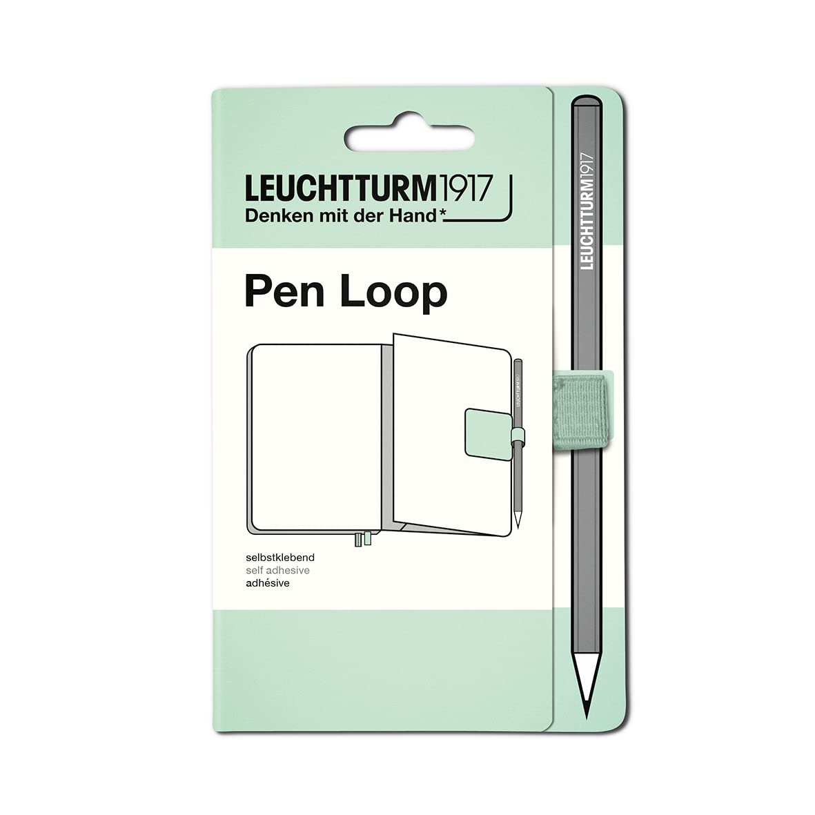 Leuchtturm1917 Self Adhesive Pen Loop Elastic Pen Holder (Mint Green)