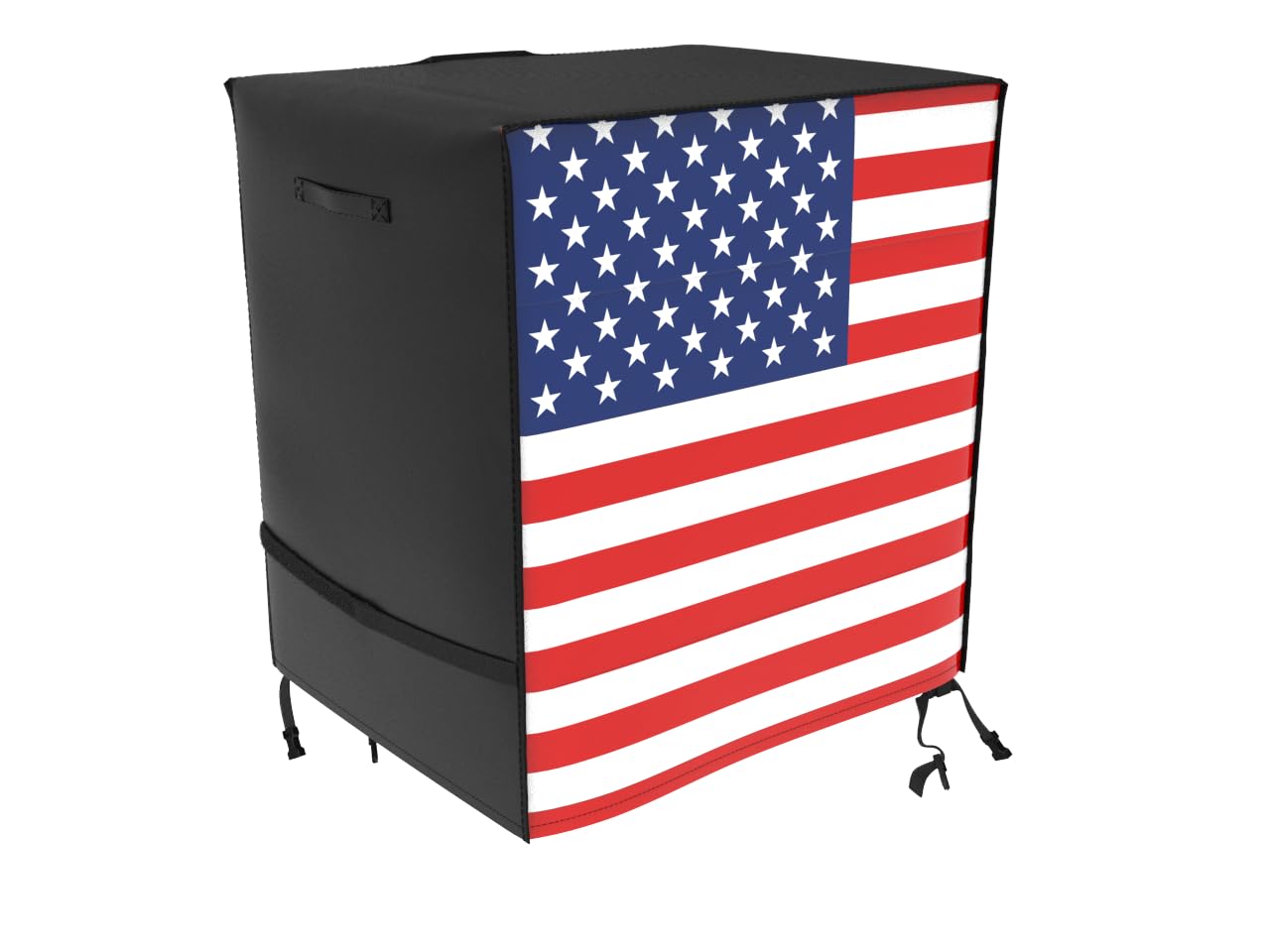 Atyard 30-Inch Outdoor Cover For Keter Unity (Small) Portable Table - Uv Resistant, Breathable, All Weather (30' L X 24' W X 32' H)Black,American Flag
