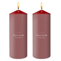 Hand Poured Pillar Candles Set of 2, 3x8 inches Emergency Large Red Candle, Smokeless Dripless Unscented and Non-Toxic Candles, 