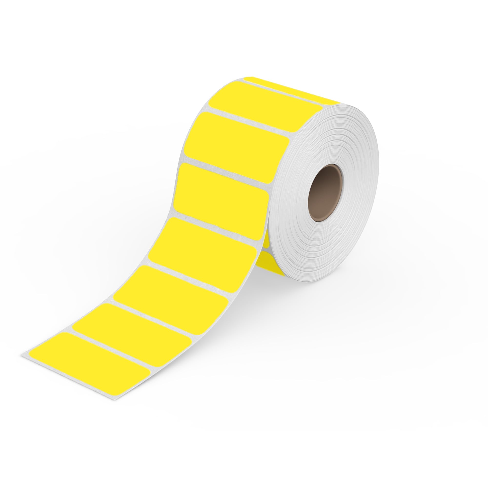 Rollo Direct Thermal 2X1 Sticker Labels - Roll Of 1,000 Yellow Thermal Labels - Multi-Purpose Thermal Printer Stickers