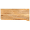 vidaXL Table Top Live Edge 35.4inchx7.9inchx1.5inch Solid Wood Mango