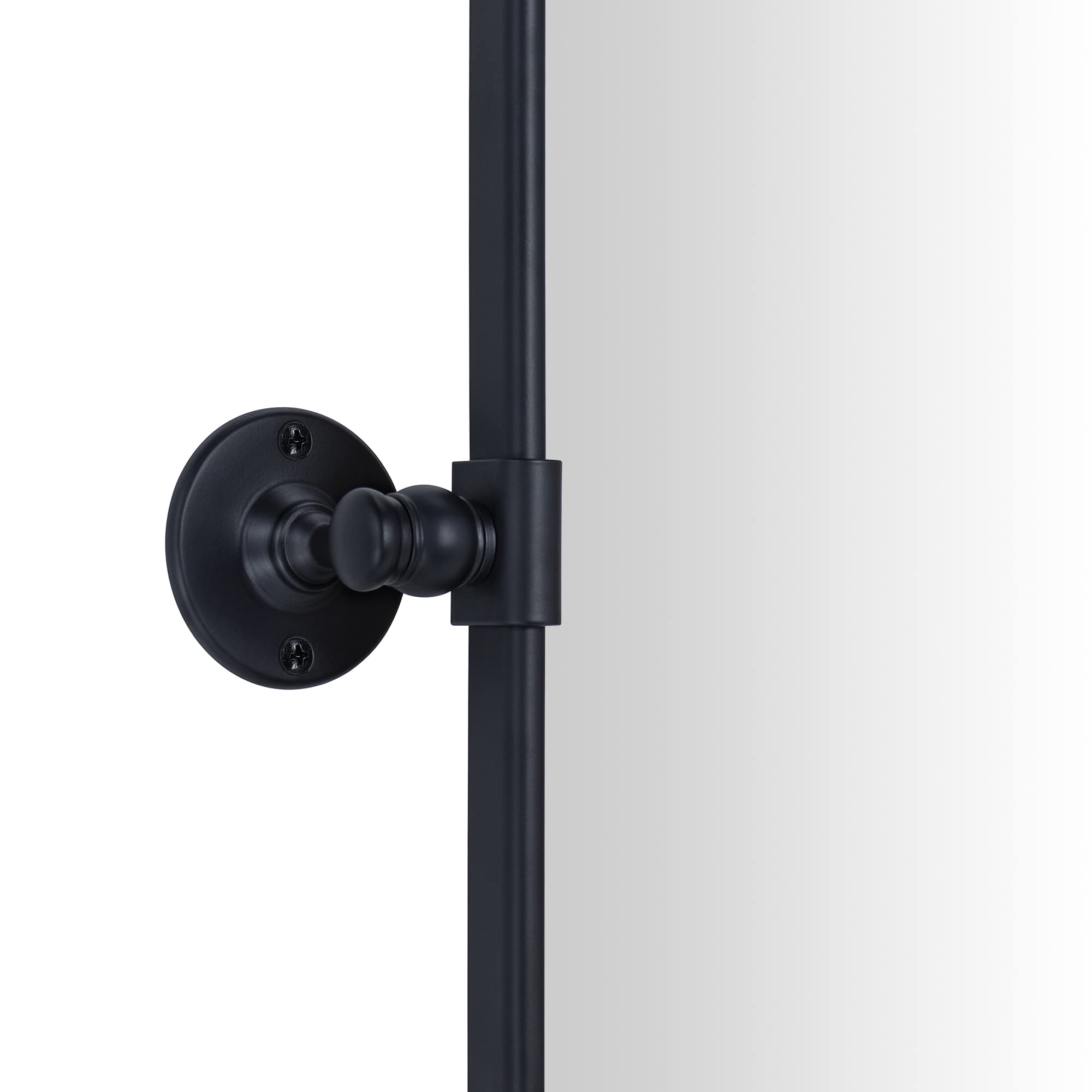 Tehome Horizontal Pivot Mirror Black Tilt Mirror For Bathroom Beveled Metal Framed Pivoting Rectangle Bathroom Mirror, 35X23''
