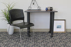 Boss Office Products Chrome Frame Stack Chair 2 Pack In Black