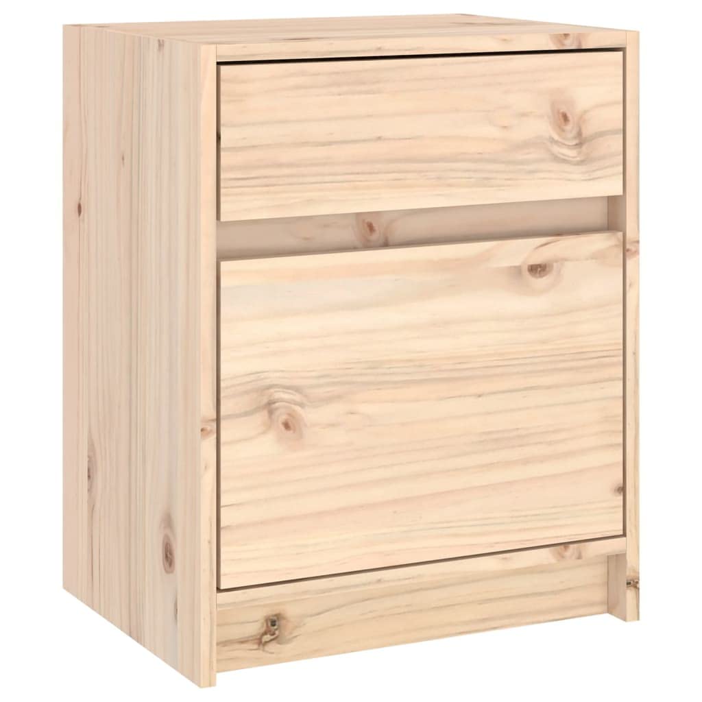 vidaXL Bedside Cabinet 15.7&quot;x12.2&quot;x19.7&quot; Solid Wood Pine