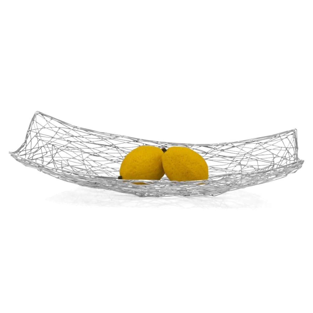 HomeRoots Silver Abstract Entwined Wire Centerpiece Bowl