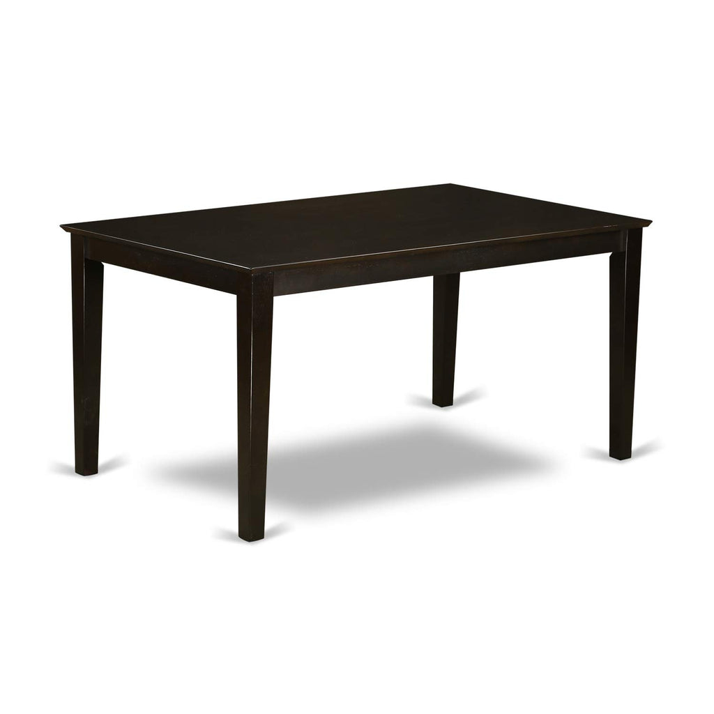 East West Furniture CAPF6-CAP-W 6 Piece Set Contains a Rectangle Wooden Table and 4 Dining Room Chairs with a Bench, 36x60 Inch