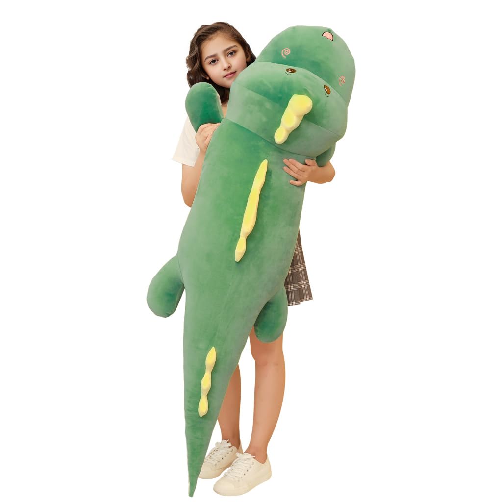 68 Inch Jumbo Dinosaur Plush Toy Pillow,Giant Stuffed Animals,Large Dinosaur Big 5.6 Feet Plushies Stuffed Toys Cute Cuddle Pill