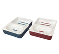 CSM Twin Soap Case Set(Crysta2), Plastic with Lid, Stores 2 Soaps, Set of 2