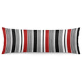 Abstract Stripes Body Pillow Cover Red And Black White Grey Striped Long Pillow Case With Zipper Decorative Soft Bedding Pillowc