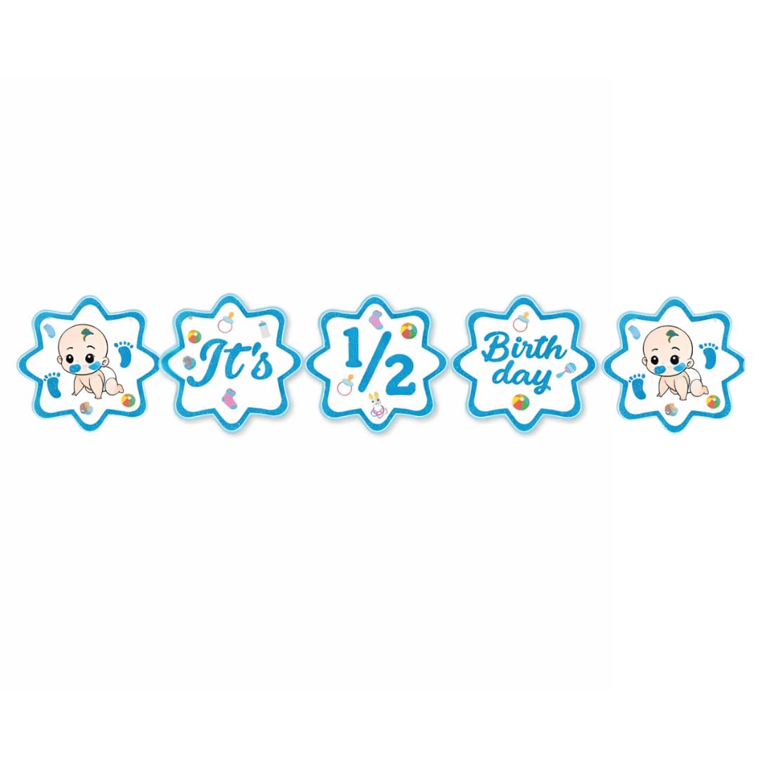 Half Birthday Party Banner For Baby  itS My 1/2 Birthday Decoration, Half Birthday Banner, Cute Baby Half Birthday Decor For 6 