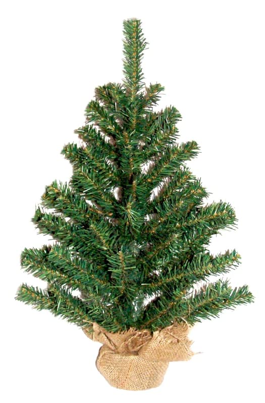 Rocky Mountain Goods Tabletop Small Christmas Tree 12    - Unlit Christmas Tree with Burlap Weighted Base - Great for Christmas 