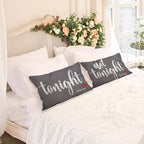 Mancheng-Zi Bridal Gift,16X24 Pillow Cover,Bridal Shower Gifts,Funny Couples Reversible Linen Pillow Cover, Bachelorette Party G