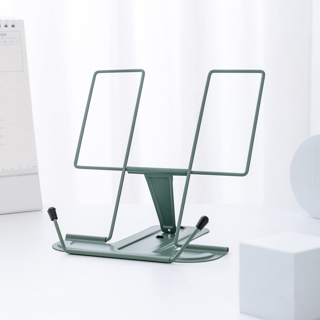 Metal Book Stand For Desk, Adjustable Reading Rest Book Holder, Portable Cookbook Documents Holder, Sturdy Typing Stand For Reci