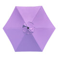 Sunnyglade 7.5Ft 6 Ribs Umbrella Canopy Replacement Patio Top Cover For Market Umbrella (Purple)