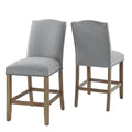 Steve Silver Furniture Grayson Counter Chairs, Refined Rustic Styling, Memory Foam Top Layer, Driftwood Finish, Set of 2 Side Chairs, Kitchen, Dining Room, 24.5" D x 20" W x 41.5" H, Gray