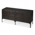 HomeRoots Black Iron Owen Industrial Chic Console Cabinet