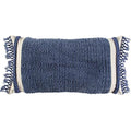 Rizzy Home 14" x 26" Poly Filled Pillow with Blue Woven Cotton Cover