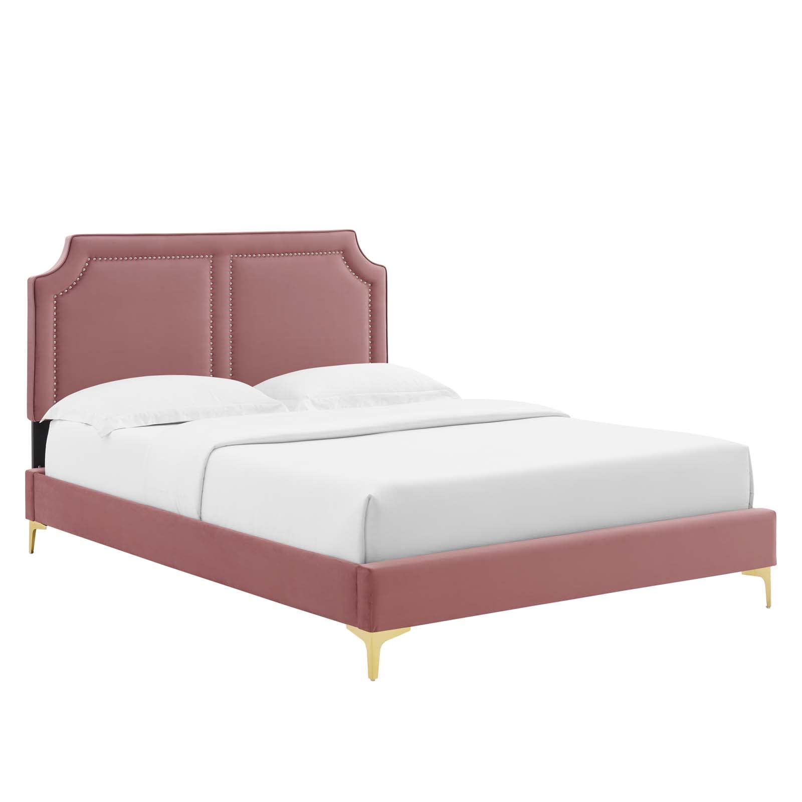 Modway Novi Platform, King, Dusty Rose