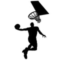 BooDecal Vinyl Basketball Players Slam Dunk Silhouette with Basketball and Basketry Wall Decals Stickers Murals for Basketball F