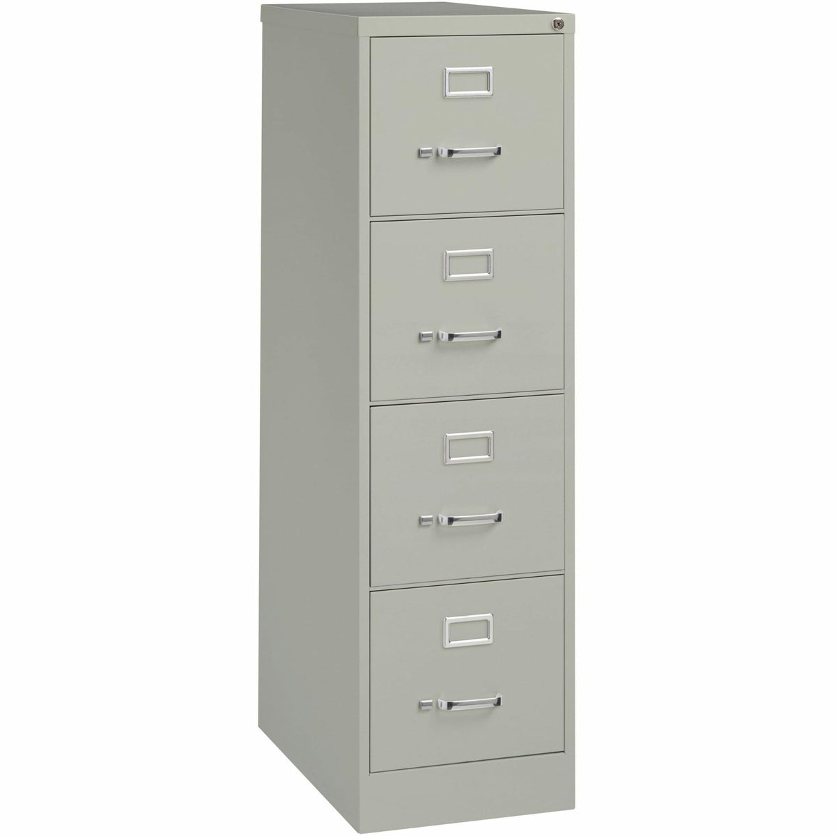 Lorell 4-Drawer Vertical File With Lock, 15 By 25 By 52-Inch, Light Gray