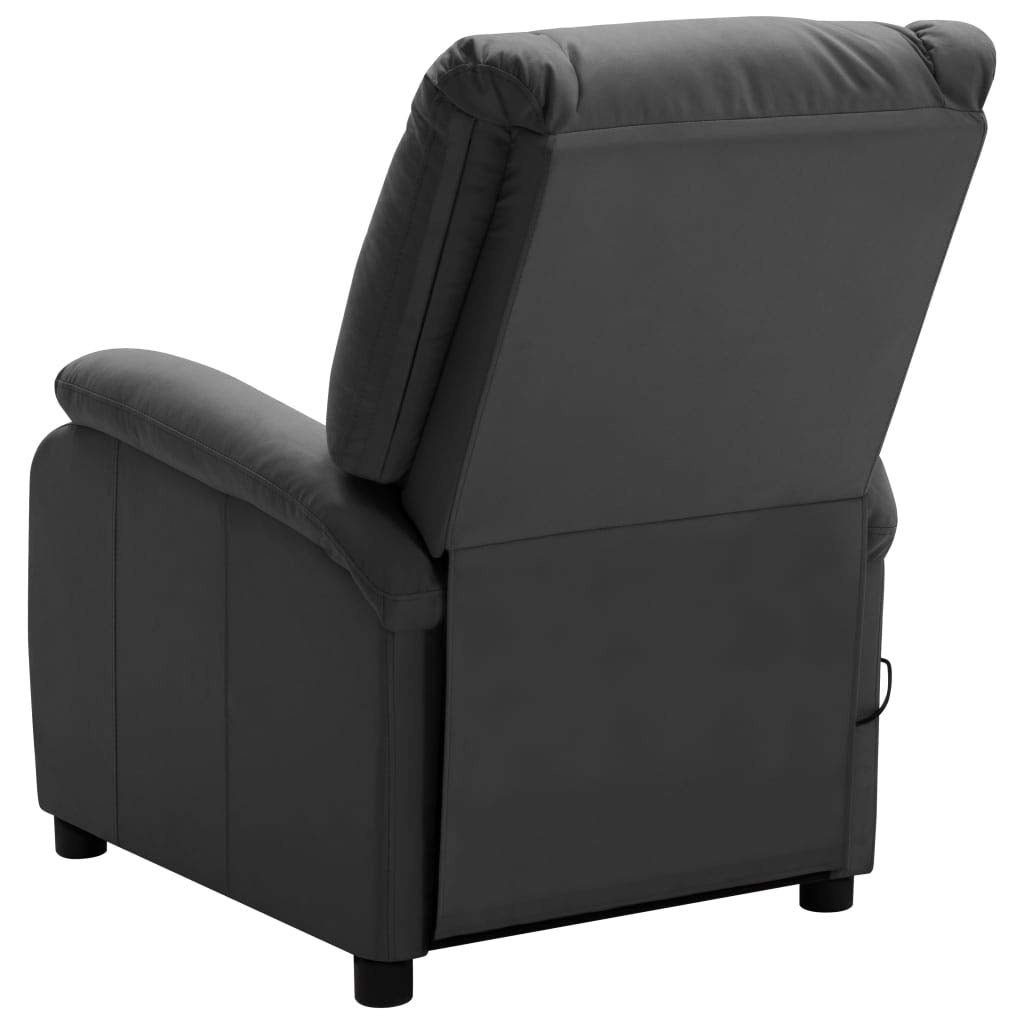 vidaXL Massage Recliner Chair, Electric Reclining Chair for Elderly, Adjustable Versatile Sleeper Chair for Home Theater, Anthracite Faux Leather