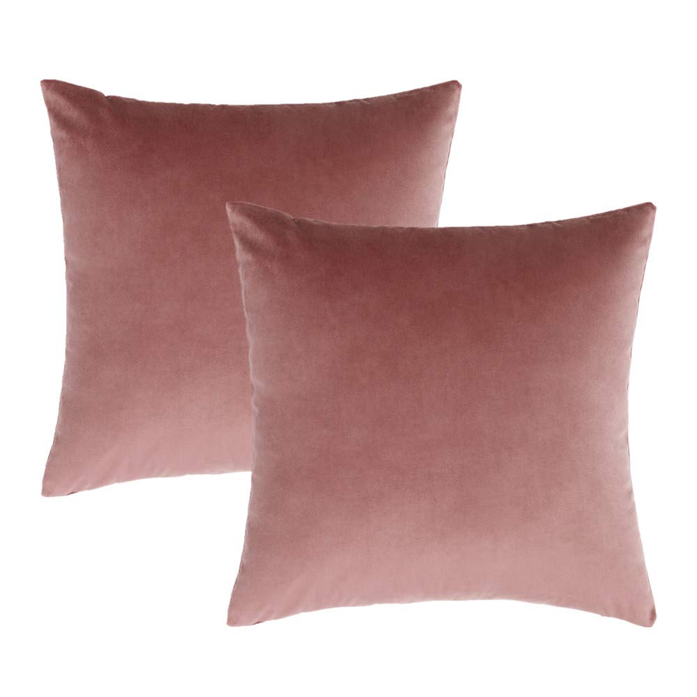 Jam Velvet Throw Pillow Covers Decorative Cozy Cushion Cases Soft Solid Square Home Decor Mid Century Style For Couch Sofa Bedro