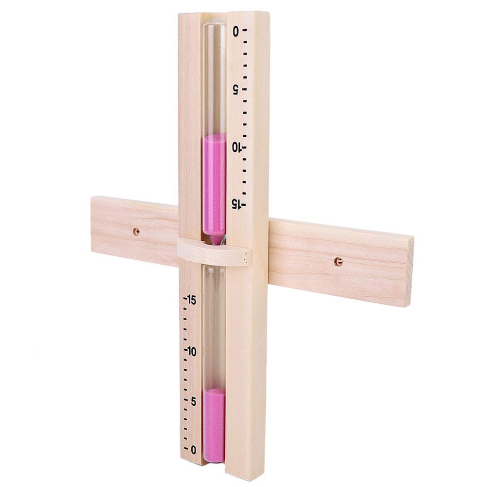 Acouto Sauna Timer 20 Minutes 31  7  5 15 Minutes Sauna Room Clock Glass Timer Wallmounted Wooden Hourglass With Sands
