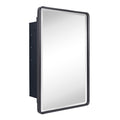 TEHOME Farmhouse Oil Rubbed Bronze Recessed Bathroom Medicine Cabinet with Mirror Rounded Rectangle Metal Framed Medicine Cabine