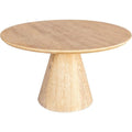 Meridian Furniture 877-T Linette Collection Mid-Century Modern Solid Acacia Wood Dining Table, 52' W X 52' D X 30' H