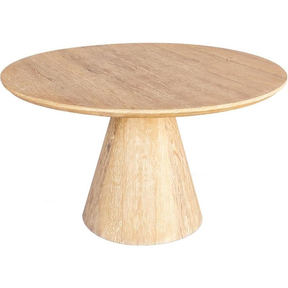 Meridian Furniture 877-T Linette Collection Mid-Century Modern Solid Acacia Wood Dining Table, 52' W X 52' D X 30' H