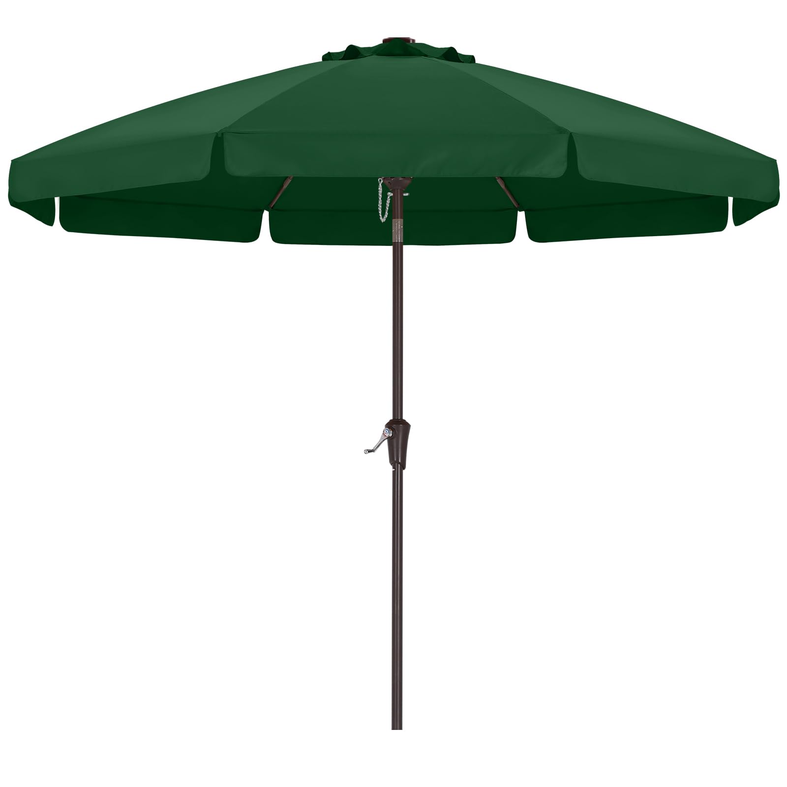 ABCCANOPY 9ft Scalloped Patio Umbrella, Outdoor Table Umbrella with Tilt and Crank, Fiberglass Ribs Deck Umbrella for Patio, Poo