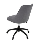 Steve Silver Co Arthur Collection: Clear Acrylic Desk Chrome, Adjustable Height, Castered Wheels, and 5-Star Stability Base Chair, 20.5 x 25 x 33.5, Swivel and Tilt Function