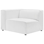 Modway Mingle Vegan Leather 3-Piece Sectional Sofa in White