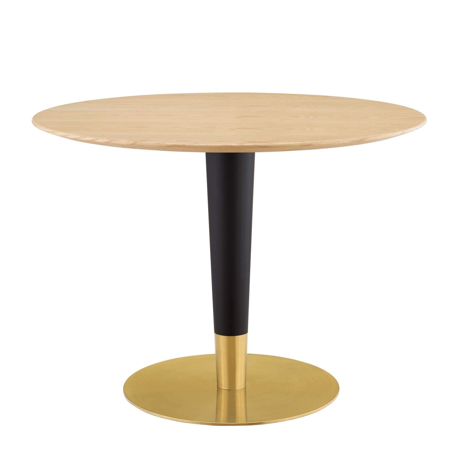 Modway EEI-5145-GLD-NAT Zinque 40&quot; Dining Table, Gold Natural