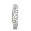 HomeRoots Silver/Clear 40' Bling Faux Crystal Abstract Twigs Barrel Floor Vase