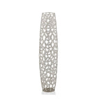 HomeRoots Silver/Clear 40' Bling Faux Crystal Abstract Twigs Barrel Floor Vase