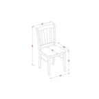 East West Furniture Mid Century Kitchen Dining Table Set Black Finish Wood/Cherry Black