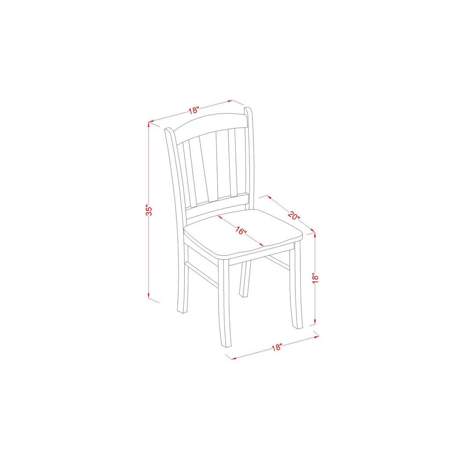 East West Furniture Mid Century Kitchen Dining Table Set Black Finish Wood/Cherry Black