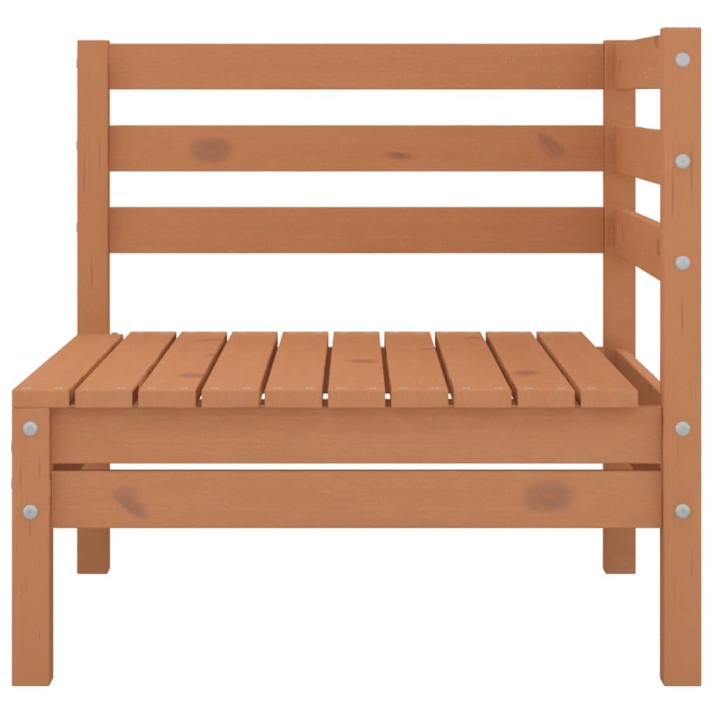 vidaXL 3-Piece Patio Lounge Set- Solid Pinewood, Honey Brown- Perfect for Gardens, Patios & Living Rooms- Rustic Pallet Design- Durable & Weather Resistant