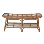 Npd Furniture And More Damara Rattan W/Shelf Bench, Brown