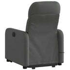 vidaXL Electric Power Lift Massage Recliner Chair - Dark Gray Fabric, Stand Up Assistance, Vibration Massage, Electric Reclining, Comfortable Padding