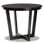 Baxton Studio Telma Modern and Contemporary Grey Fabric Upholstered and Dark Brown Finished Wood 5-Piece Dining Set