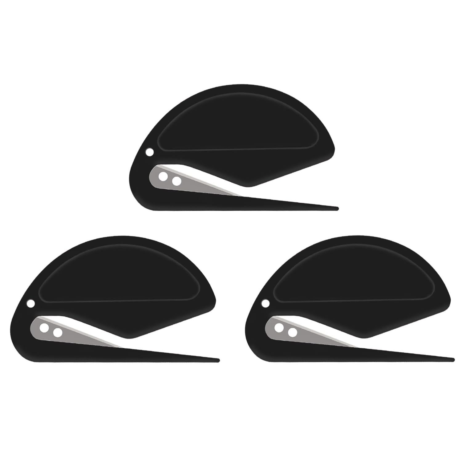 Zonice Letter Opener Envelope Slitter - Envelope Opener,Mail Opener,Wrapping Paper Cutter,Package Opener 3 Pack (3 Black)