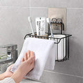 Cyrox Multi Use Metal Wall Mounted Hanging Storage Holder | Basket Shelf for Bathroom Sink Sponge Holder, Shampoo, Cosmetic Liqu