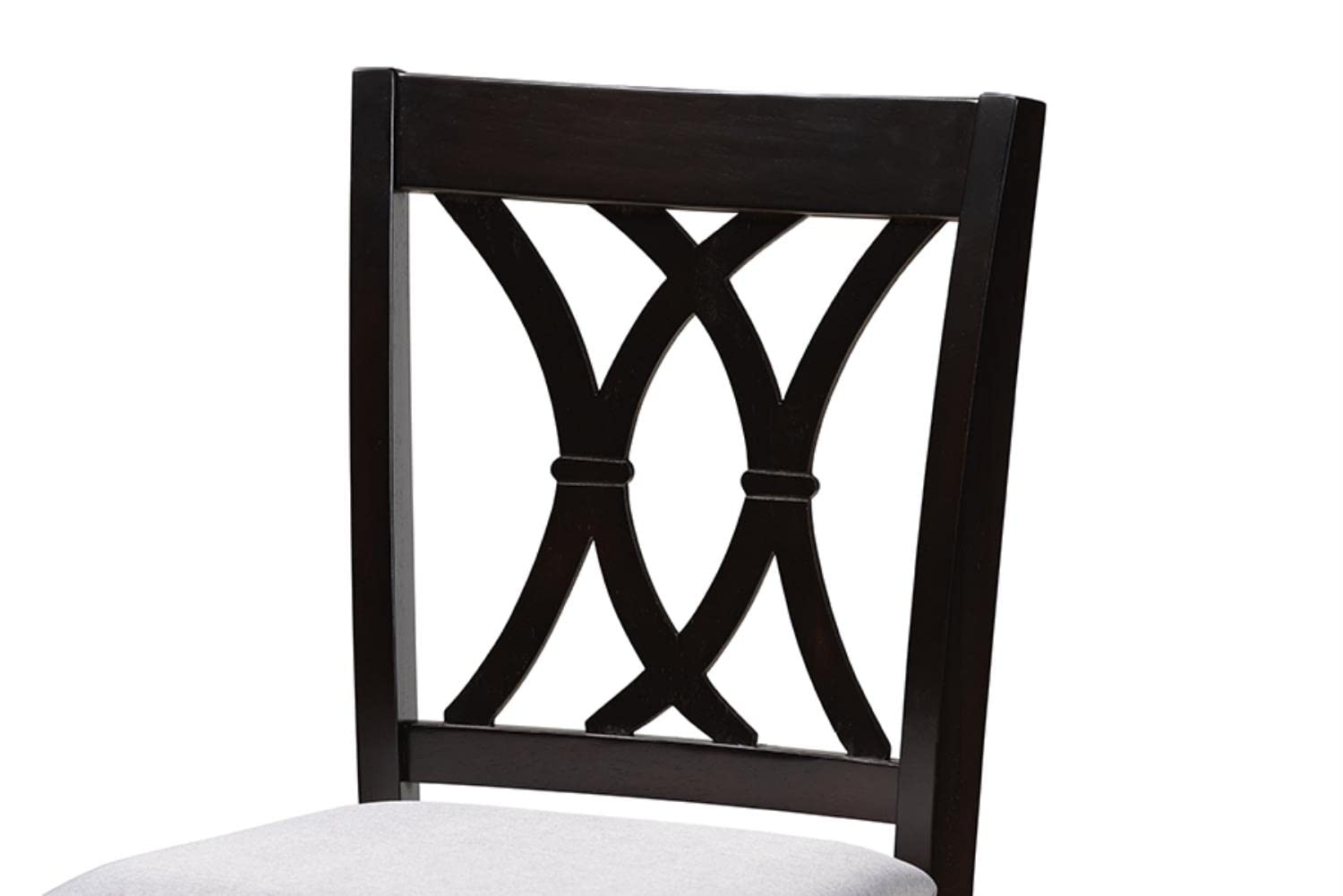 Baxton Studio Reneau Modern and Contemporary Gray Fabric Upholstered Espresso Brown Finished 5-Piece Wood Pub Set